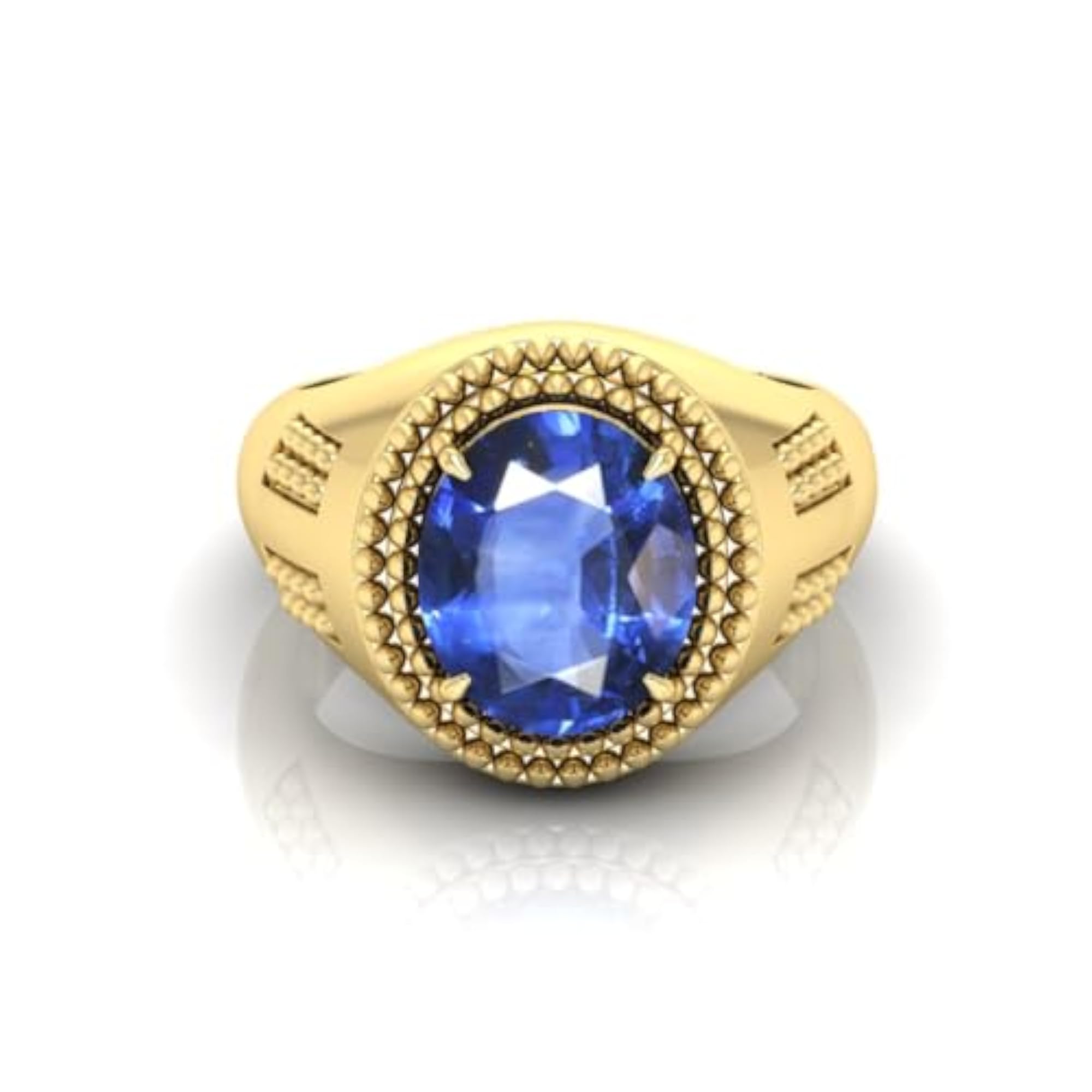 7.25 Ratti Blue Sapphire Adjustable Ring, Certified